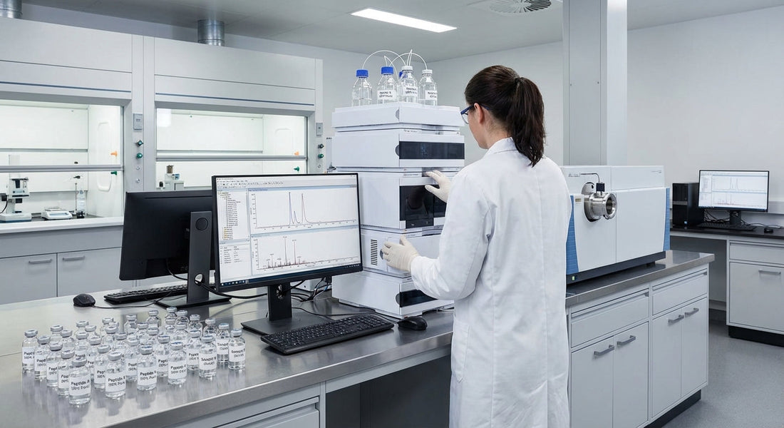 Peptide purity analysis using HPLC and mass spectrometry in a scientific laboratory