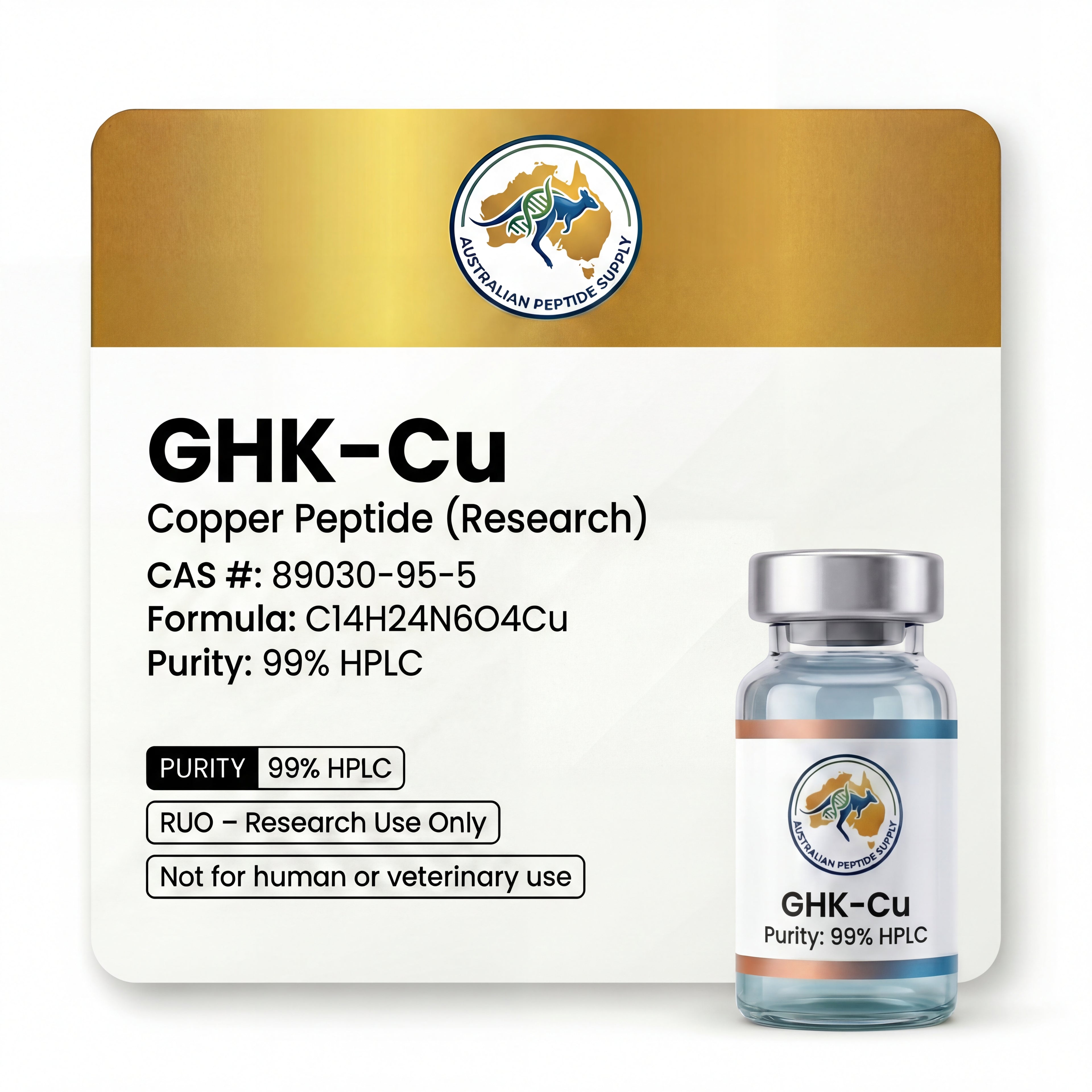 GHK-Cu 50mg – Research Peptide - Australian Peptide Supply