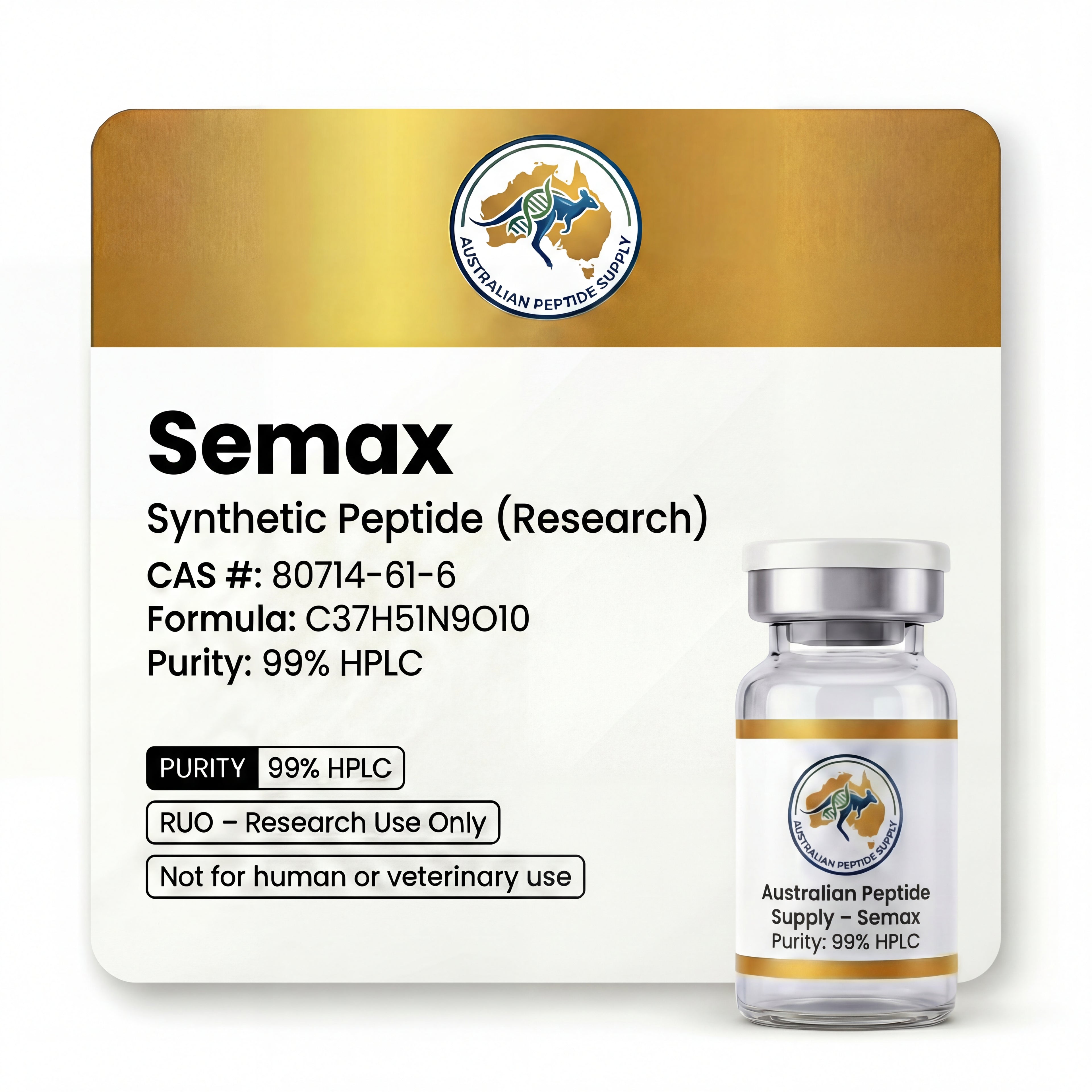 Semax 10mg – Research Peptide - Australian Peptide Supply